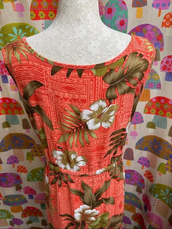 Women's Sleeveless Tropical Dress. Large? - Picture 6 of 8